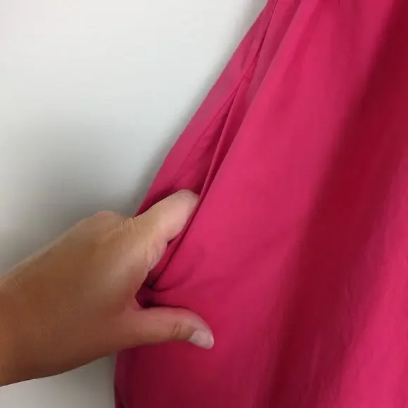 XIRENA Adilyn Halter Midi Dress in Tulip Pink Smocked Back Cotton Women's Medium